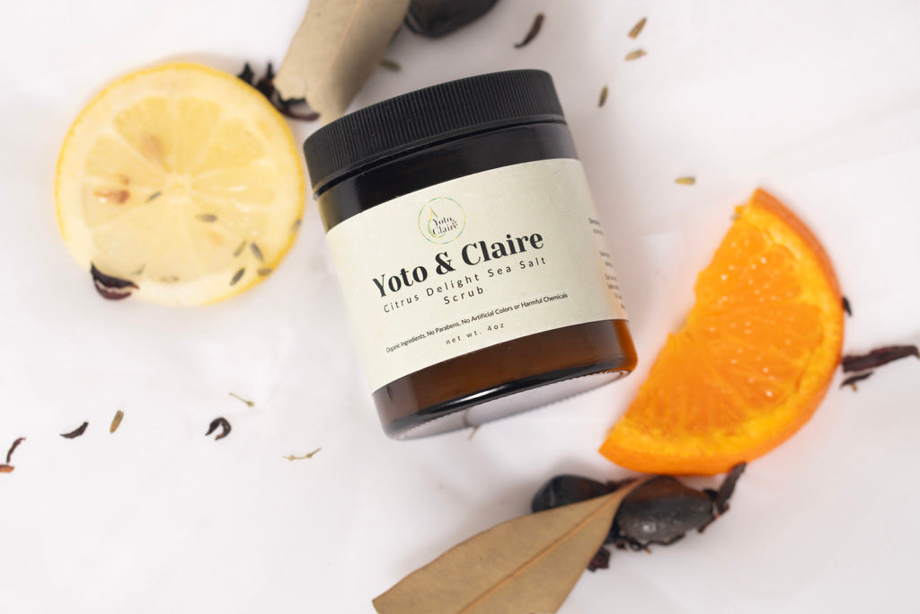 Citrus Delight Sea Salt Body Scrub Jar