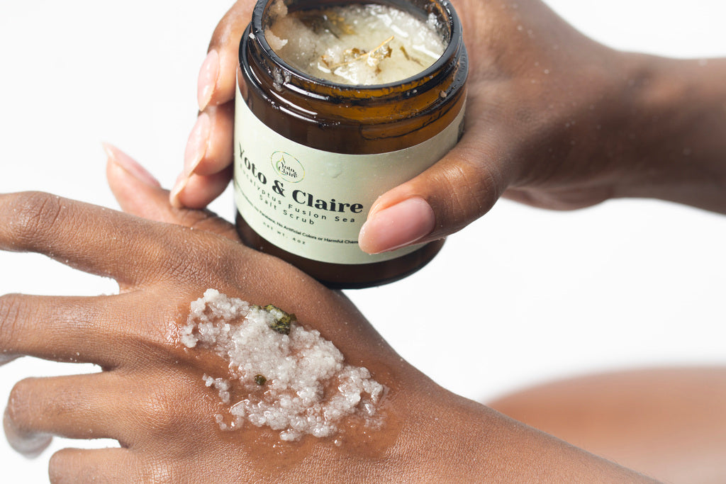 Sea Salt Body Scrub on model